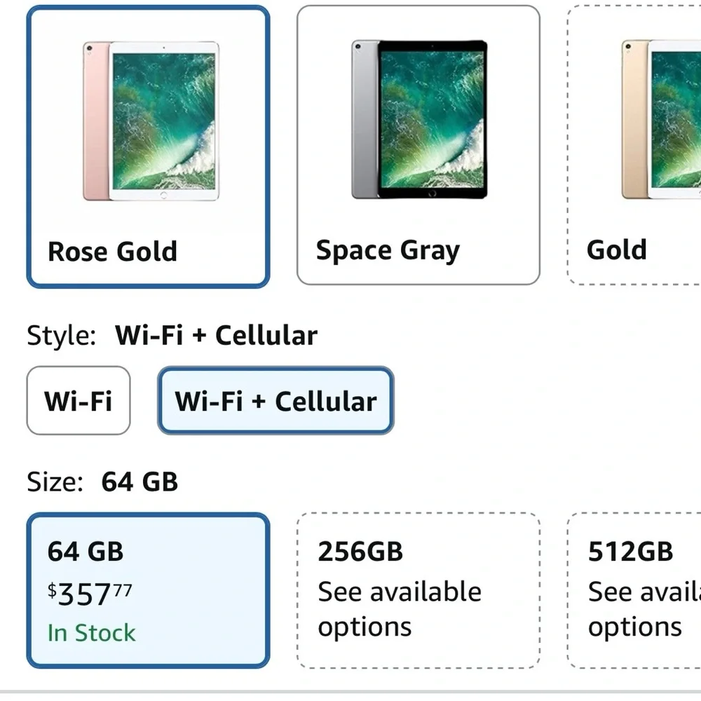 APPLE 10.5" iPad Pro Cellular - 64 GB, Rose Gold (2017) - Picture 2 of 6